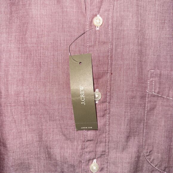 J Crew size LT Secret Wash Cotton Poplin Shirt Button Up Classic Men’s New - Picture 3 of 12
